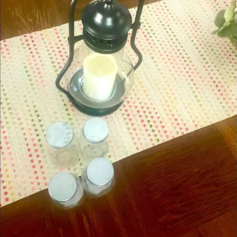 New! 4 Multi-use glass faux milk jars!
